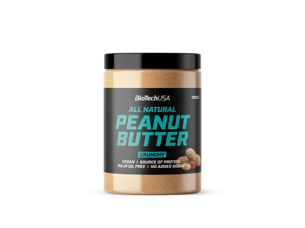 BioTech Peanut Butter 1000 g crunchy burákové máslo fitnessshop cz praha