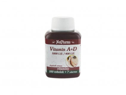 MEDPHARMA – Vitamin A + D (5000 I.U. 400 I.U.), 107 tobolek