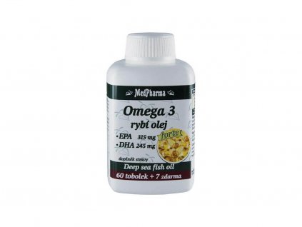 MEDPHARMA – Omega 3 rybí olej FORTE EPA 315 mg + DHA 245 mg, 67 tobolek