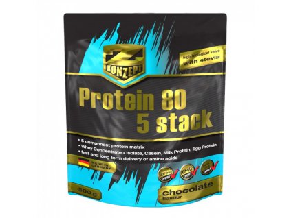 Z Konzept Protein 80 5 STACK 500 g vícesložkový proteinový nápoj fitnessshop praha cz