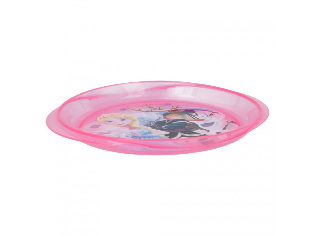 Plastový talířek růžový - &quot;Iridescent aqua&quot;, Ledové království/Frozen 1