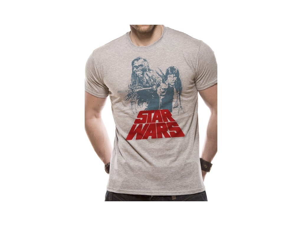Tričko Star Wars - Solo Chewie Duet Retro