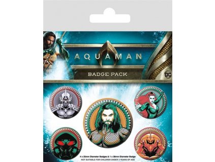 Placky Aquaman set 5 kusů