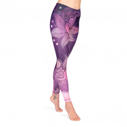 l1002x niyama yoga leggings puprle blossom frontal
