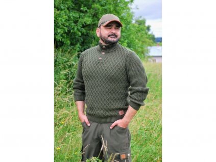 Poľovnícky sveter s gombíkmi C.I.T. 1