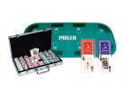 Pokerové sady, karty a podložky