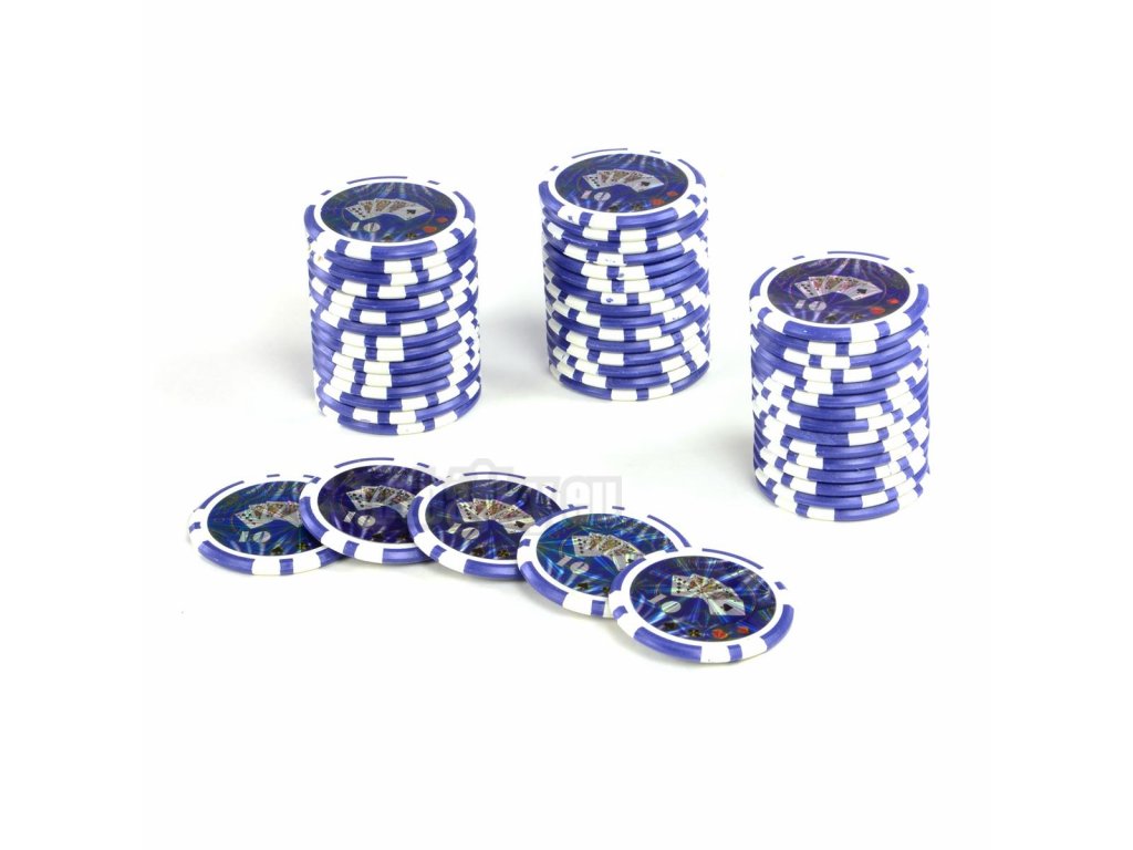 Kusový žeton na poker design Ocean hodnota 10 - 50ks