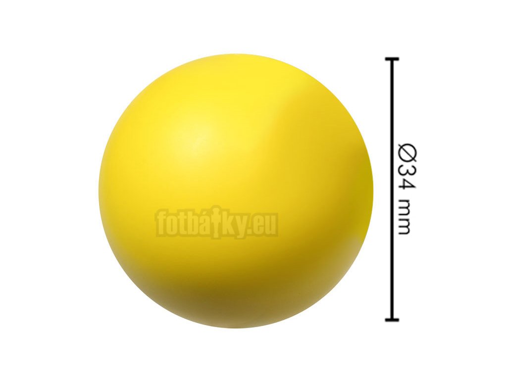 Míček na stolní fotbal tvrdý Žlutý