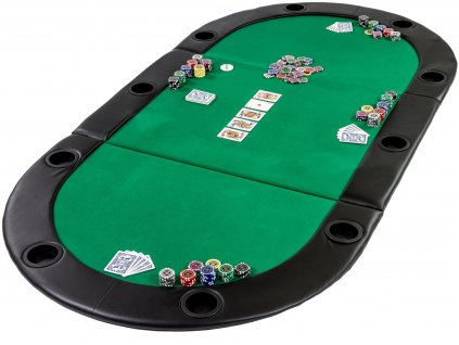 Poker podložka skládací zelená