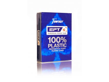 Poker karty Fournier EPT 100% Plastic - Index: Modrá