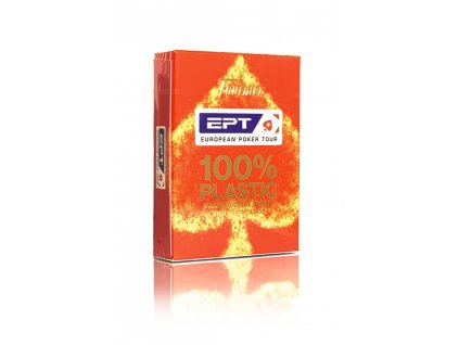Poker karty Fournier EPT 100% Plastic - Index: Červená