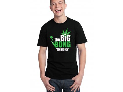 pánské černé tričko THE BIG BONG THEORY