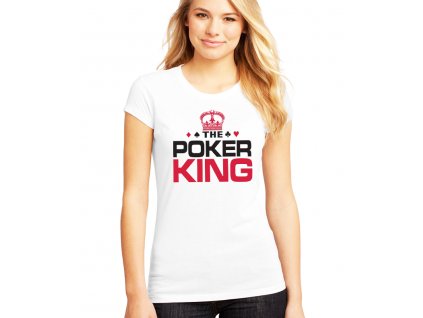 dámské bílé tričko pokerový král