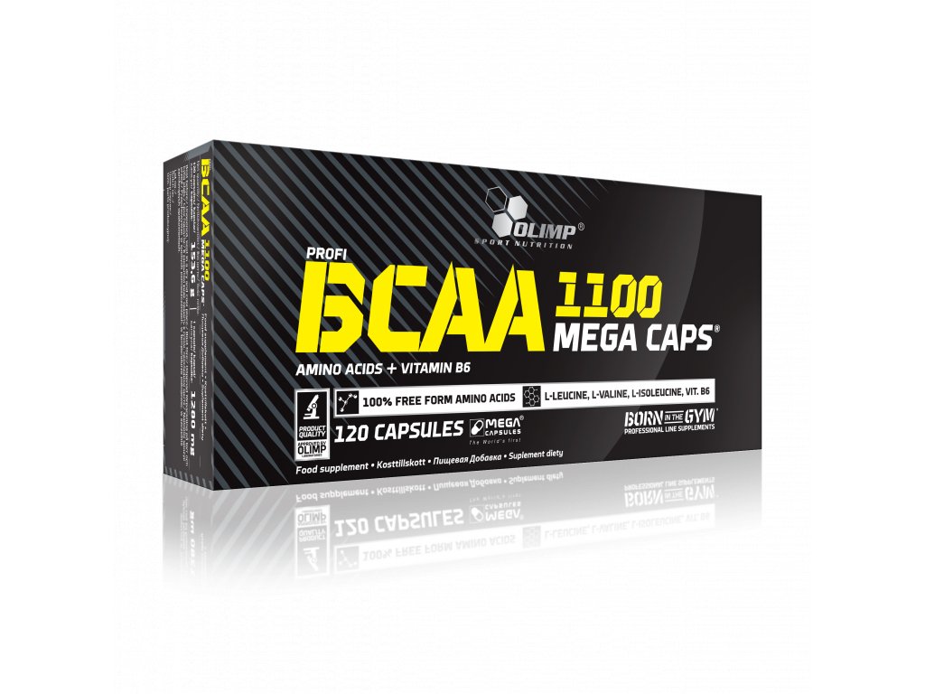 BCAA Mega Caps 1100 Olimp (Varianta 120 kapslí)