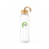 448 matcha glass bottle sklenena lahev z lime glass 0 5 litru s skvele tesnicim bambusovym vickem a s poutkem