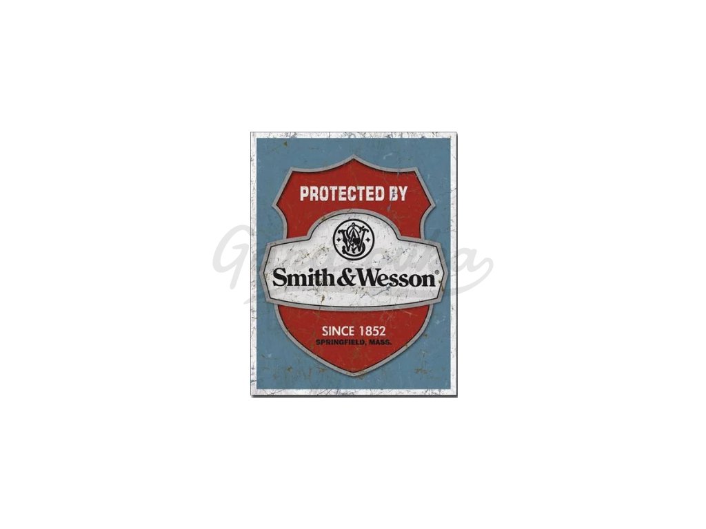 PLECHOVÁ CEDULE SMITH & WESSON PROTECTED