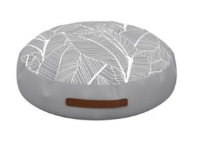 cosma pouf 90851 710 grey leaves water repellent plus pu coating