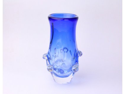 Modrá váza hutní sklo x1175(4)