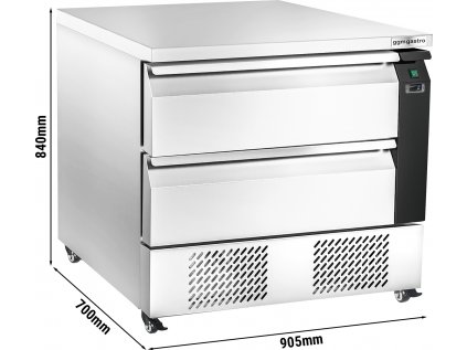 Chladící skříňka se 2 zásuvkami - 0,9 m - 4x GN 1/1 - 102 litrů