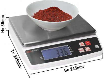 Digitální kuchyňská váha do 10 kg - dělení: 1 gram