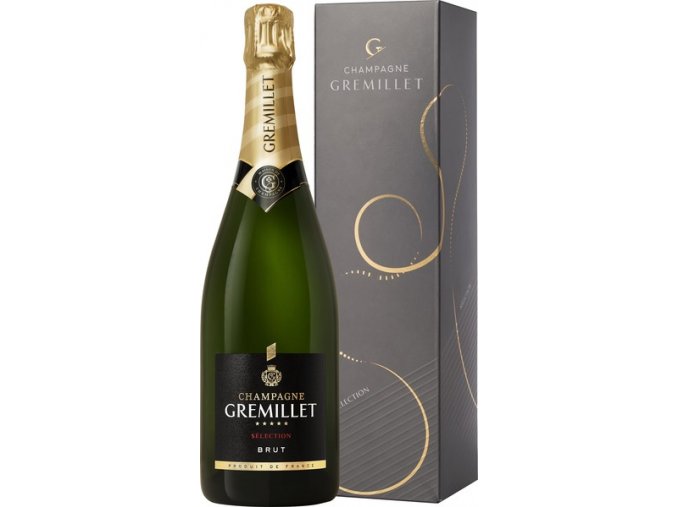 Dárkové balení Champagne Gremillet Brut Sélection v kartonku 0,75 l