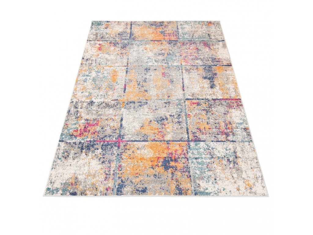 Moderní koberec DENVER - čtverce 1 - multicolor
