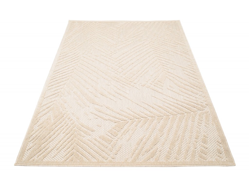 Moderní koberec Cansas - listy 2 - krémový