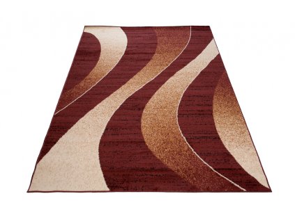 Moderní koberec Tap - vlnky 5 - hnědý