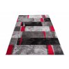 Moderní koberec Jawa - obdélníky 6 - černý/červený