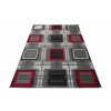 Moderní koberec Jawa - čtverce 5 - šedý/červený