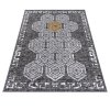 Moderní koberec Atena - geometrické tvary 4 - šedý/oranžový