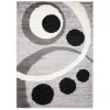 Moderní koberec Delhi - puntíky 1 - šedý/černý