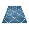 Moderní koberec Delhi - mřížka 2 - modrý
