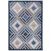 Moderní koberec Aventura - geometrické tvary 1 - šedý/modrý