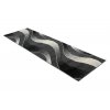 Moderní koberec Tap - vlnky 5 - tmavě šedý/bílý