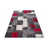 Moderní koberec Tap - geometrické tvary 2 - červený/šedý
