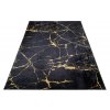 Moderní koberec Life - mramor 2 - černý/zlatý