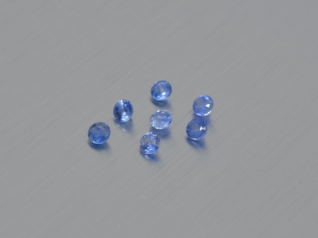 Saphir naturlicher rund 2.7 mm blau facettiert, ohne behandlung