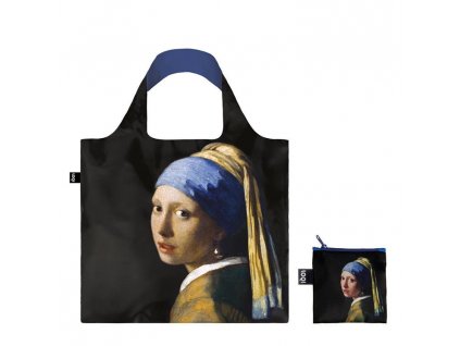 Skládací nákupní taška LOQI JOHANNES VERMEER - Girl with a Pearl Earring