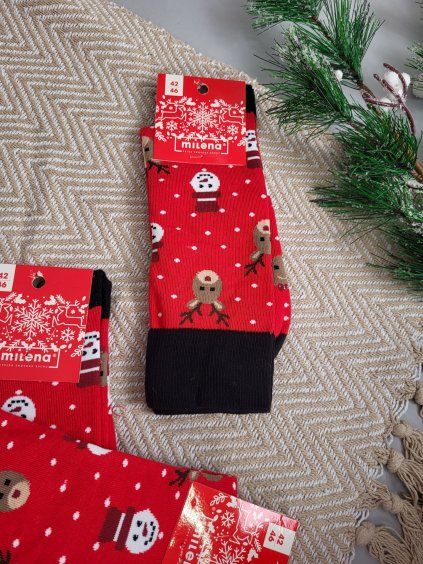 Vánoční ponožky sněhulák pánské