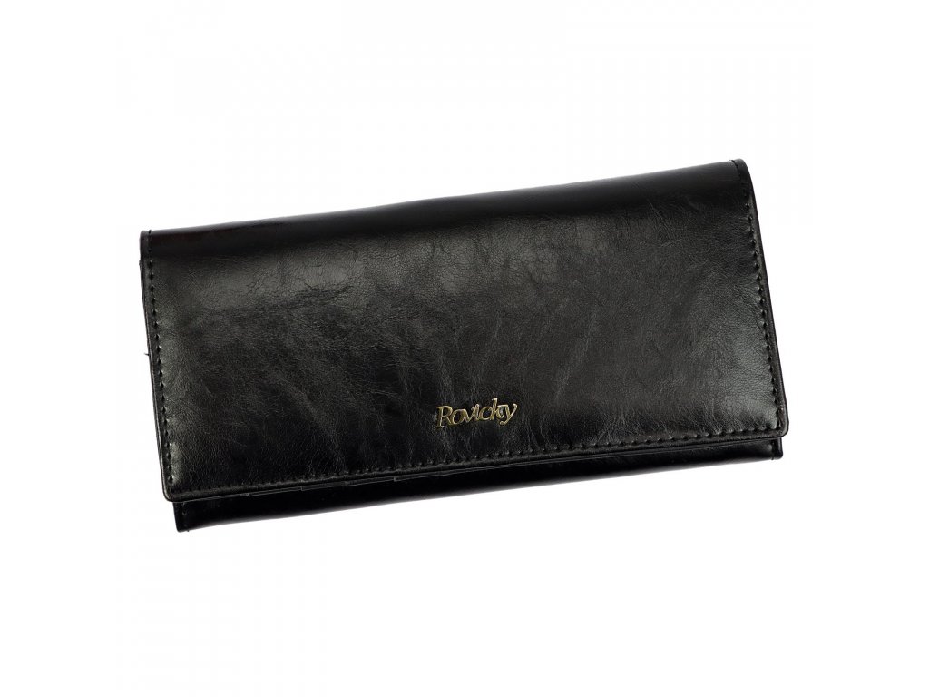 Dámská kožená peněženka Rovicky 8805-BPRN RFID- černá