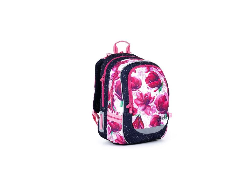 Školní batoh s magnoliemi CODA 21009
