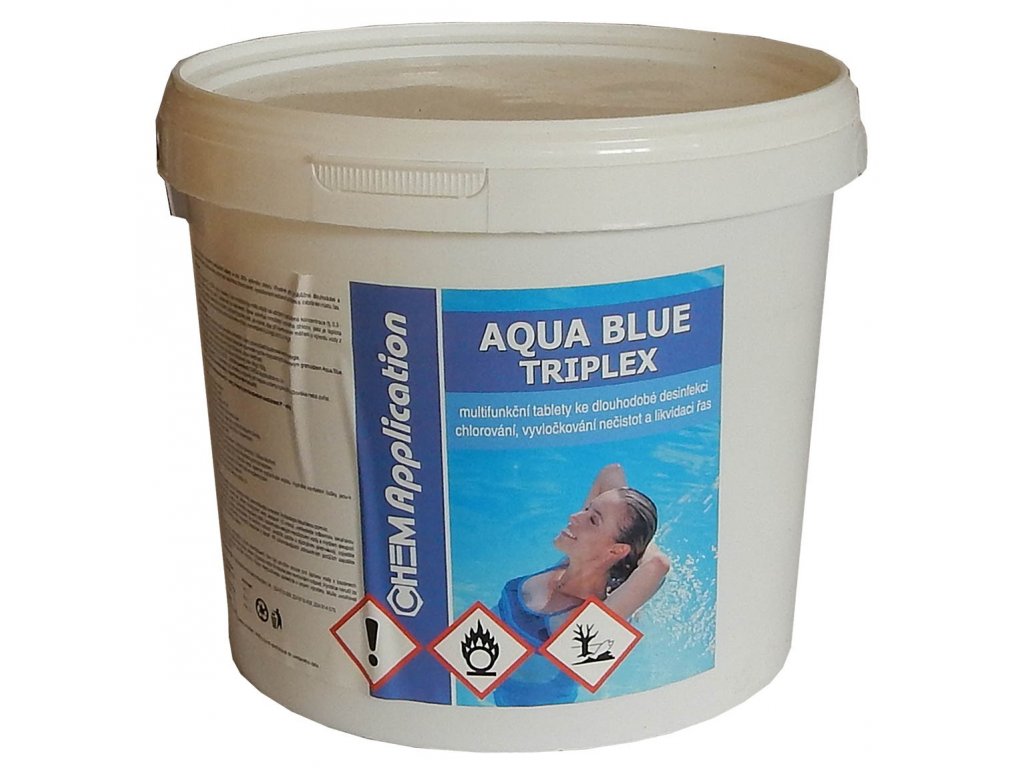aqua blue triplex bazenova chemie chlor 5kg sv