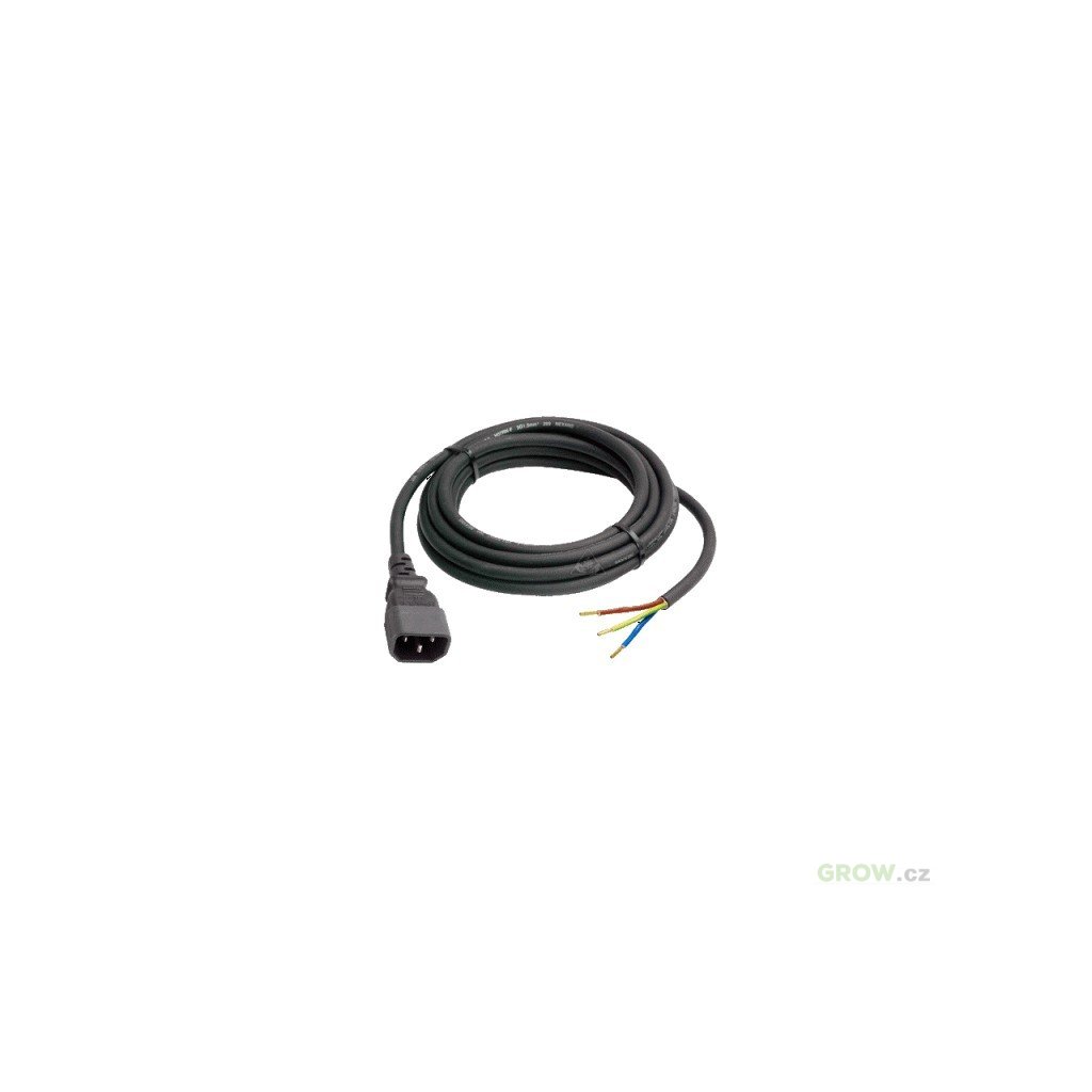 Kabel ke stínidlu 3*1,5mm, délka 2m s IEC konektorem (samec)