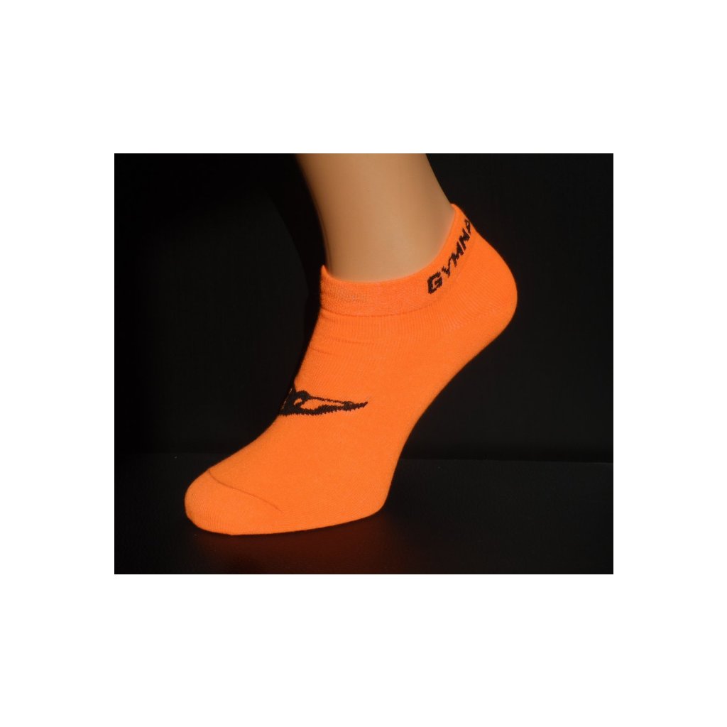 Gymnastické ponožky oranžové s gymnastkou - nové číslování