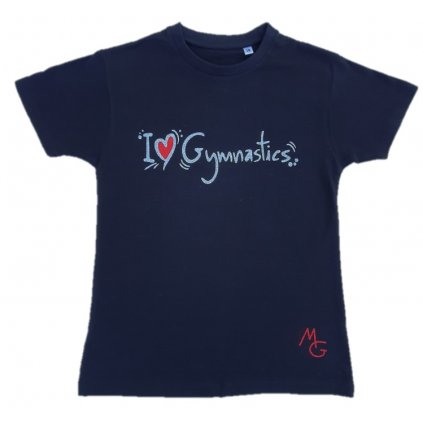 Tričko černá I love gymnastics