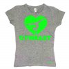 Gymnastické tričko (šedé) - Gymnast heart (green)
