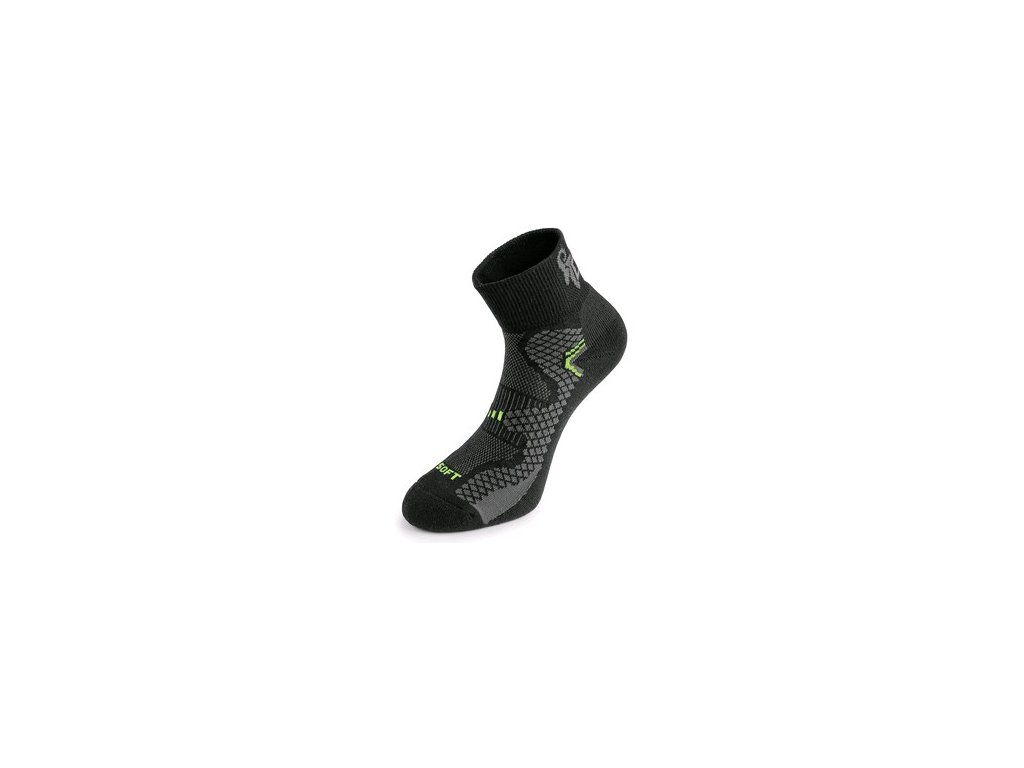 Pracovné ponožky CXS SOFT, čierno-žlté (Veľkosť 48)