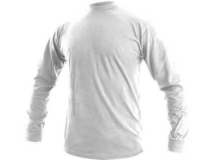 Pánske tričko s dlhým rukávom PETR, biele (Veľkosť S)