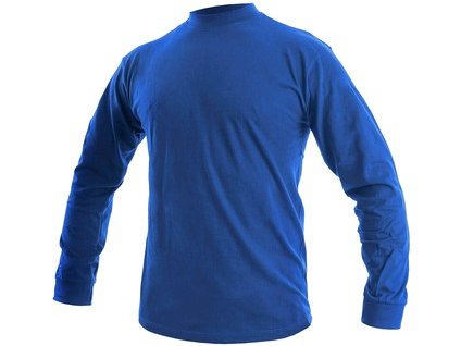 Pánske tričko s dlhým rukávom PETR, stredne modré (Veľkosť 3XL)